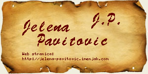 Jelena Pavitović vizit kartica